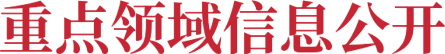 重点领域信息公开